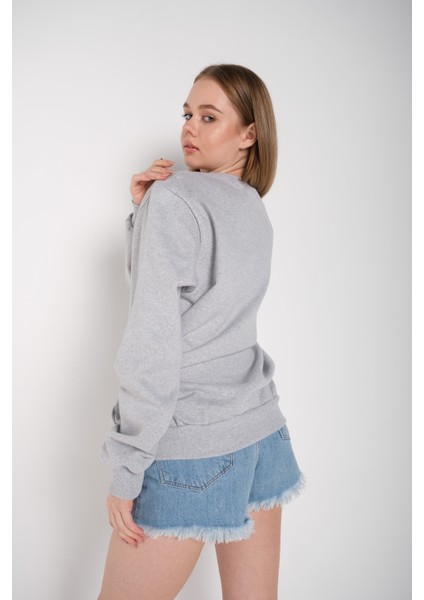 Kadın Los Angeles Baskılı Oversize Sweatshirt