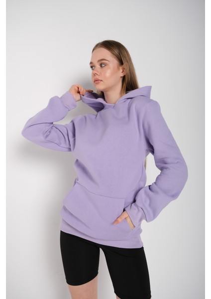 Unisex Intense Feelings Sarı Sırt Baskılı Oversize Hoodie Kapşonlu