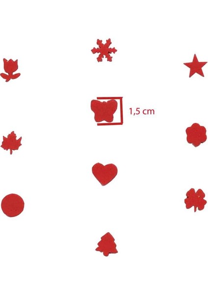 Şekilli Küçük Boy Delgeç Şekilgeç 1,5 cm Lale