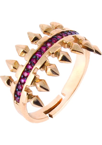 925 Ayar Gümüş Gövde Taşlı Ok Yüzük fiyatları