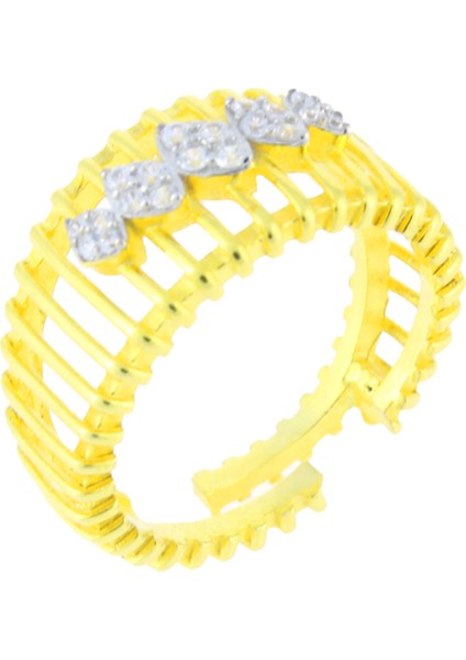 925 Ayar Gümüş Sıralı Damla Taşlı Yüzük fiyatları