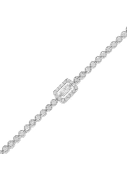 925 Ayar Gümüş Yuvarlak Kesim Su Yolu Bileklik modelleri