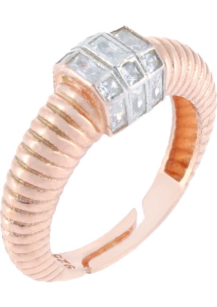 925 Ayar Gümüş Zirkon Taşlı Çizgisel Tasarım Yüzük fiyatları