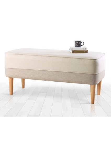 Lorence Home Randler Bench Puf - Krem