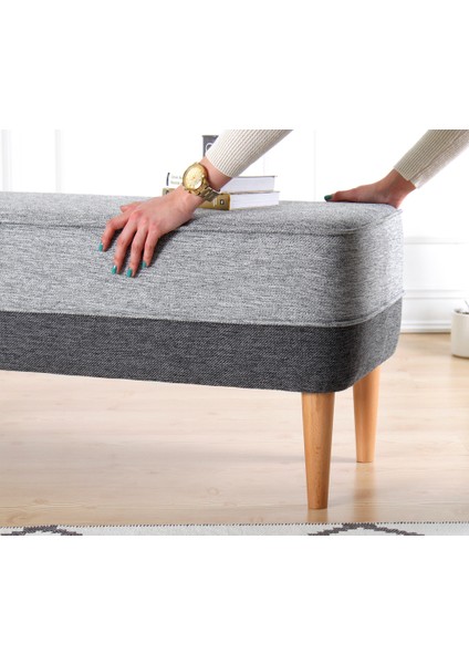 Lorence Home Randler Bench Puf - Gri