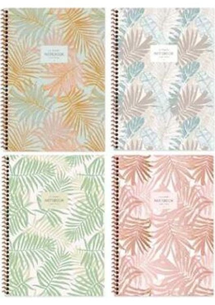 Keskin 17X23 80 Sayfa Kar. Karton Kp. Spr. La Plume Leaves Defter 385242-99