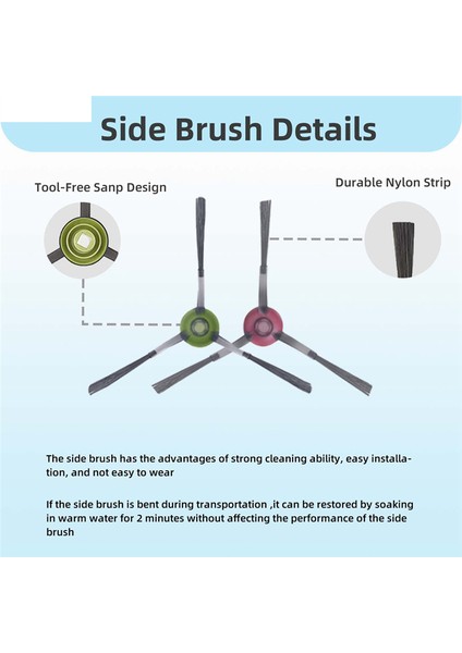 Yedek Ana Fırça Yan Fırça Ecovacs Için Hepa Filtreler Deebot Ozmo 950 920 Robot Süpürge Aksesuarları (Yurt Dışından) modelleri