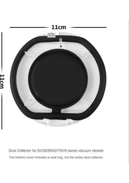 Dyson V6/DC58/DC59/DC62/DC74 Elektrikli Süpürge Toz Haznesi Kovası Için Çöp Kovası Kapağı Sızdırmazlık Halkası Kapağı Alt Kapak Sızdırmazlık Halkası (Yurt Dışından)