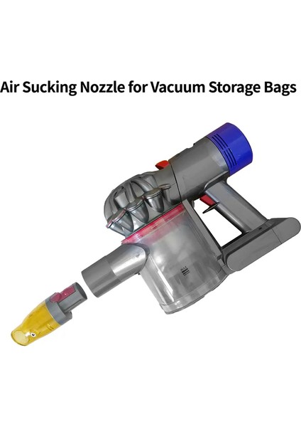 Dyson Elektrikli Süpürge Için Hava Emme Aparatı V7 V8 V10 V11 V15, Vakum Saklama Torbalarının Havasını Emmeye Yardımcı Olur Sarı (Yurt Dışından)