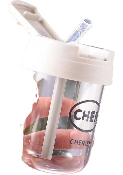 330ML Çocuk Öğrenci Tek Içecek Plastik Bardak Taşınabilir Hasır Bardak Sevimli Su Bardağı (Ücretsiz 3D Etiket) (Yurt Dışından)
