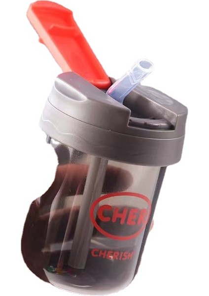 330ML Çocuk Öğrenci Tek Içecek Plastik Bardak Taşınabilir Hasır Bardak Sevimli Su Bardağı (Ücretsiz 3D Etiket) (Yurt Dışından)