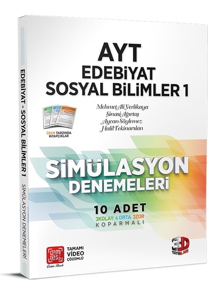 YKS AYT Edebiyat Sosyal Bilgiler Simulasyon Denemeleri