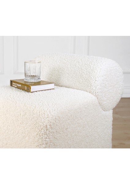 Monlik Kürk Puf Beyaz modelleri