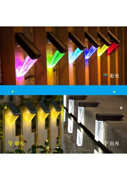 Yeni Stil Güneş Işığı Dış Koridor Merdiven Lambası Açık Su Geçirmez Avlu Çit Dekoratif LED Duvar Lambası (2pcs Paket) (Yurt Dışından) fırsatları