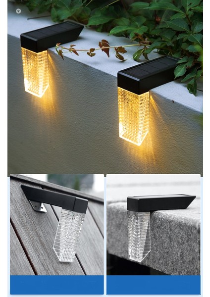 Yeni Stil Güneş Işığı Dış Koridor Merdiven Lambası Açık Su Geçirmez Avlu Çit Dekoratif LED Duvar Lambası (2pcs Paket) (Yurt Dışından) indirimleri