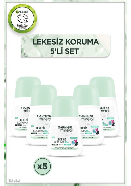 5'li Mineral Lekesiz Koruma Roll-On Deodorant Seti