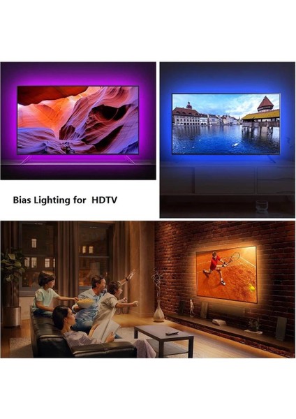 Dora Led Televizyon Monitör Arkası Kumandalı Rgb Şerit LED 5 Metre