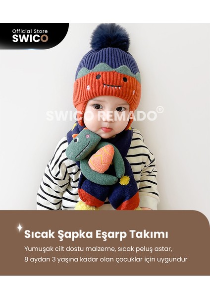 Çocuklar Sevimli Kışlık Şapka ve Eşarp Takımı - (Yurt Dışından) fiyatları