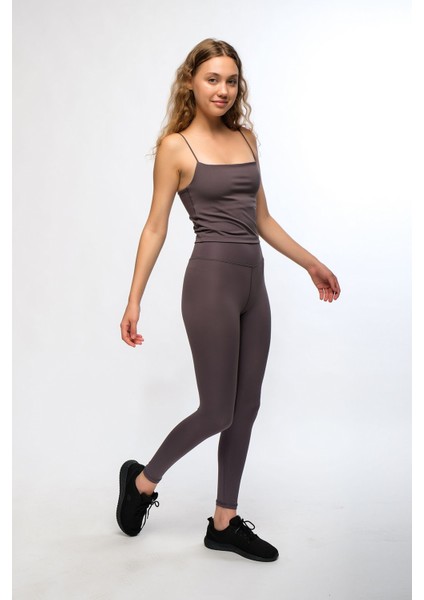 Antrasit Kadın Askılı Crop Top - Lones fiyatları