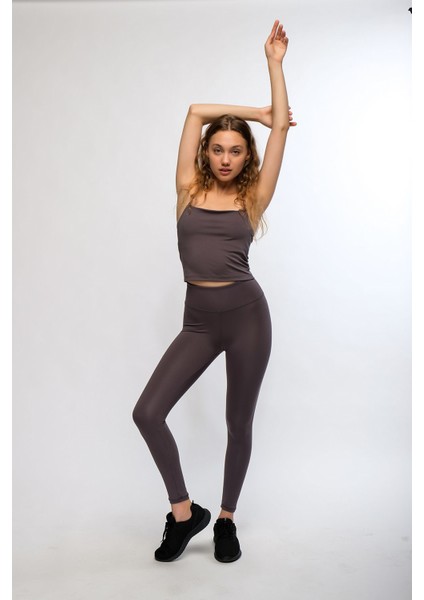Antrasit Kadın Askılı Crop Top - Lones fırsatları