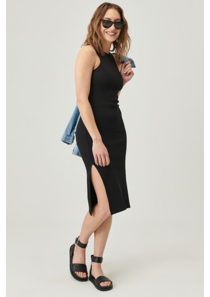 Skinny Fit %100 Pamuk Kolsuz Elbise modelleri