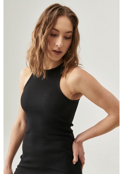 Skinny Fit %100 Pamuk Kolsuz Elbise fırsatları