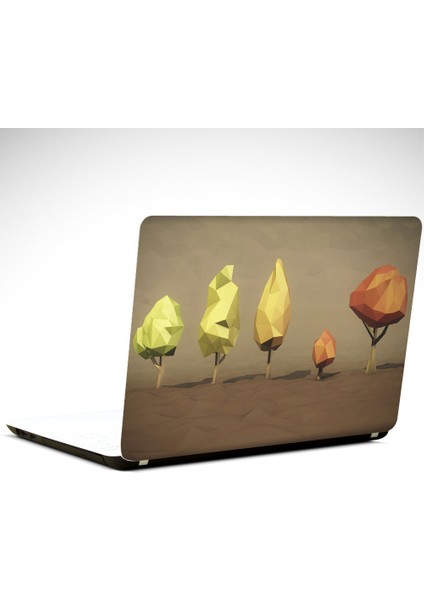 Modern Ağaçlar Laptop Sticker