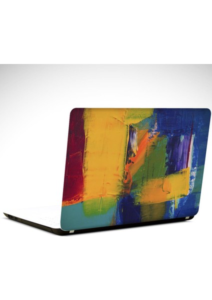 Sarı Renkler Soyut Laptop Sticker