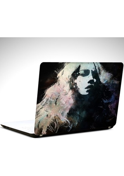 Siyah Beyaz Laptop Sticker