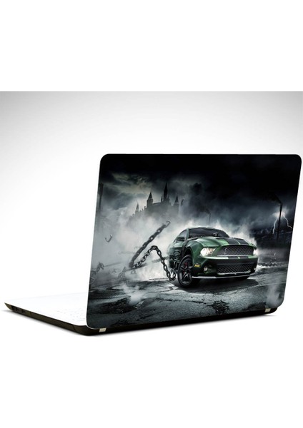 Mustang Yeşil Laptop Sticker