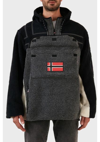 Yumuşak Dokulu Soğuğa Dayanıklı Kapüşonlu Polar Erkek Polar Rıakolo fırsatları