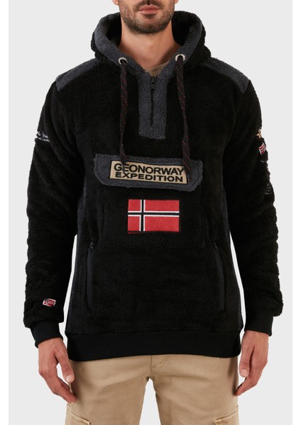 Pamuklu Yumuşak Dokulu Soğuğa Dayanıklı Kapüşonlu Polar Erkek Polar Gymclass Shercoe