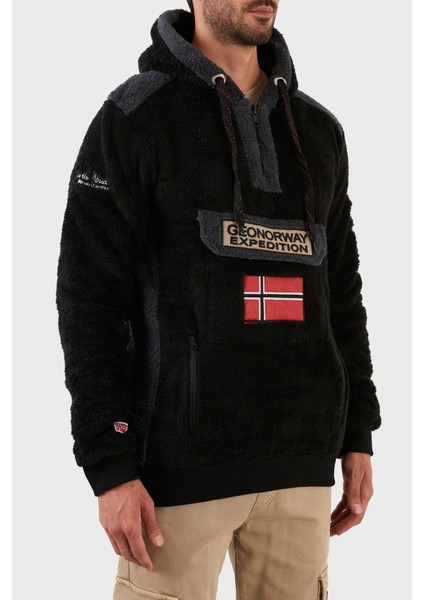 Pamuklu Yumuşak Dokulu Soğuğa Dayanıklı Kapüşonlu Polar Erkek Polar Gymclass Shercoe fiyatları