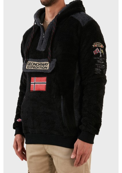 Pamuklu Yumuşak Dokulu Soğuğa Dayanıklı Kapüşonlu Polar Erkek Polar Gymclass Shercoe modelleri