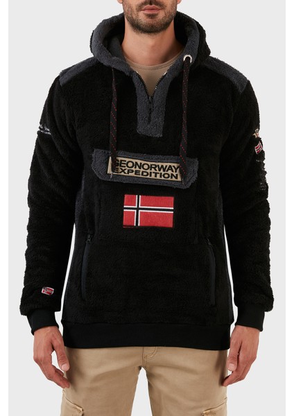 Pamuklu Yumuşak Dokulu Soğuğa Dayanıklı Kapüşonlu Polar Erkek Polar Gymclass Shercoe fırsatları