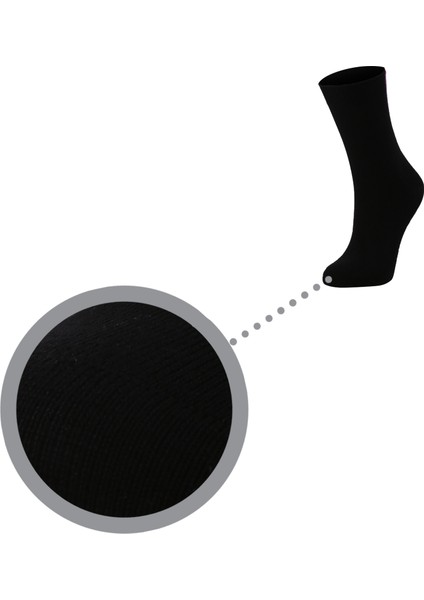 6'li Kadın Bambu Siyah Çorap - Uzun modelleri