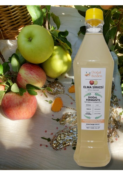 Doğal Elma Sirkesi Doğal Fermantasyon Yumuşak İçim Pet 1 lt modelleri