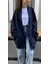 - Yumuşak Dokulu Kapitone Kalın Ovre Kimono - Unisex, Cepli 2