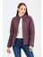 SN659 Basıc Padded Coat Mürdüm Günlük Kadın Şişme Mont 1