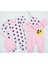 Panda ve Balon Desenli Pembe-Beyaz Bebek Tulum 56-62 1