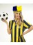 Sarı Lacivert Fenerbahçe Taraftar Tüylü Saç Bandı Clz 1