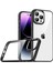 Caseworld Apple iPhone 14 Pro Kapak Metal Kamera Korumalı Arkası Şeffaf Silikon Kılıf - Siyah 1