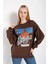 Kadın Chicago 76 Baskılı Oversize Sweatshirt 1