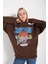 Kadın Chicago 76 Baskılı Oversize Sweatshirt 2