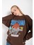 Kadın Chicago 76 Baskılı Oversize Sweatshirt 3