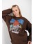 Kadın Chicago 76 Baskılı Oversize Sweatshirt 4