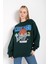 Kadın Chicago 76 Baskılı Oversize Sweatshirt 1