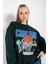 Kadın Chicago 76 Baskılı Oversize Sweatshirt 3