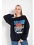 Kadın Chicago 76 Baskılı Oversize Sweatshirt 2