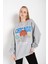 Kadın Chicago 76 Baskılı Oversize Sweatshirt 3